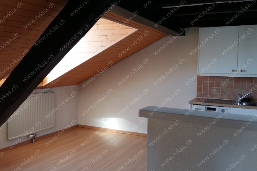 Appartement de 3.5 pièces, 52  m2, à Neuchâtel - Cuisine Salle de bain 