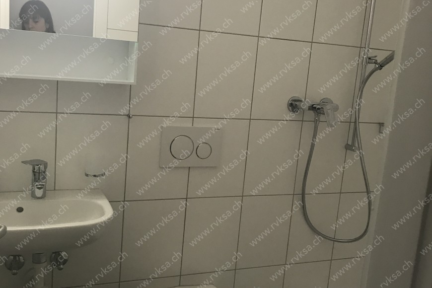 Appartement de 1 pièce, 25 m2, à Cortaillod - Salle de bain 